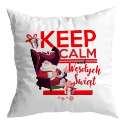 Poduszka BOŻE NARODZENIE Keep Calm and Wesołych Świąt